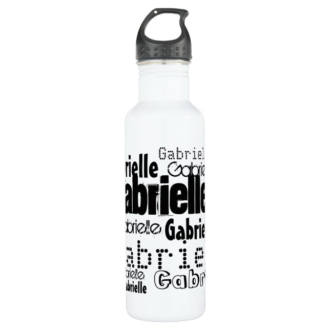 Gib deinen Namen drüber. Trinkflasche (Vorderseite)