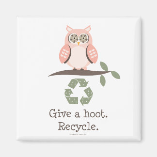 Gib ein Hoot Recycle Magnet
