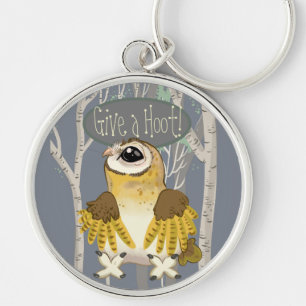 Gib ein Hoot! Stallhuhn Schlüsselanhänger