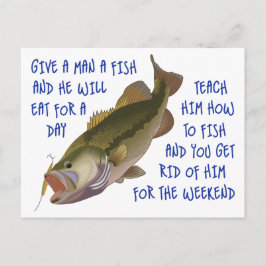 Gib einem Mann einen Fisch Postkarte