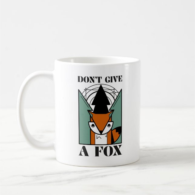 Gib einer Fuchs lustige Fuchs Grafik Classic Tasse (Links)
