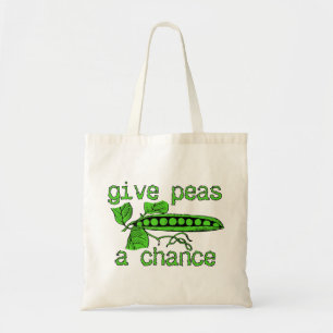 Gib Erbsen Eine Chance Lustige Friedens-Tasche Hum Tragetasche