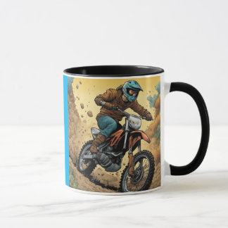 Gib Gas und Fahre Dirtbike-Kaffeetasse Tasse