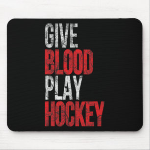 Gib Herz und spiel Eishockey - Spieler inspirierte Mousepad