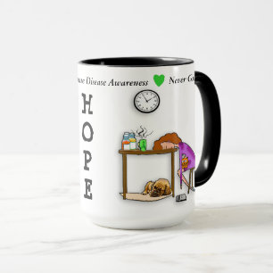 Gib HOFFNUNG NIE AUF Lyme-Borreliose-Krieger Kaffe Tasse