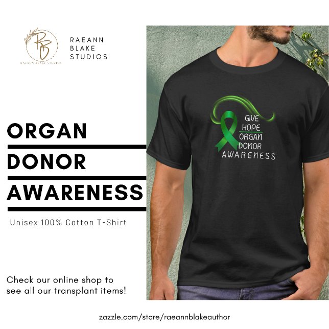 Gib Hoffnung Organspender-Bewusstsein T-Shirt (Von Creator hochgeladen)