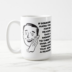 Gib ihnen einen Grund Lustiger Becher Kaffeetasse