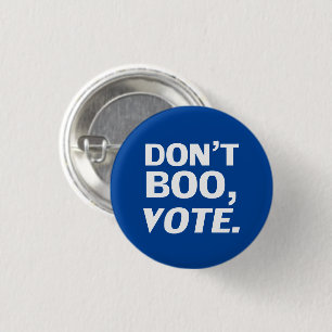 Gib kein Wort, um die blaue Typografie Halloween z Button