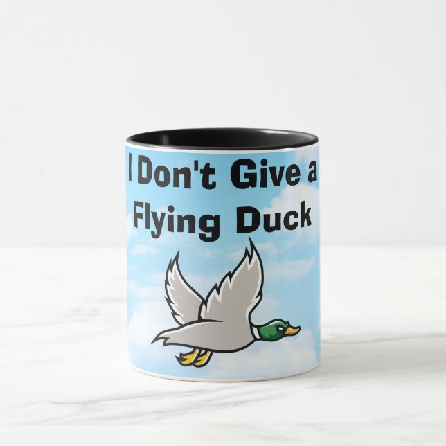 Gib keinen fliegenden Duck Funny Tasse (Zentrum)