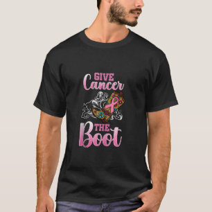 Gib Krebs den Western-Stiefel Cowboy Brustkrebs T-Shirt