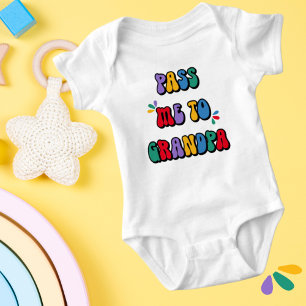 Gib mich an Großvater Spaß Whimsical Baby Strampler
