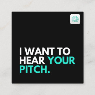 Gib mir deinen Pitch Quadratische Visitenkarte