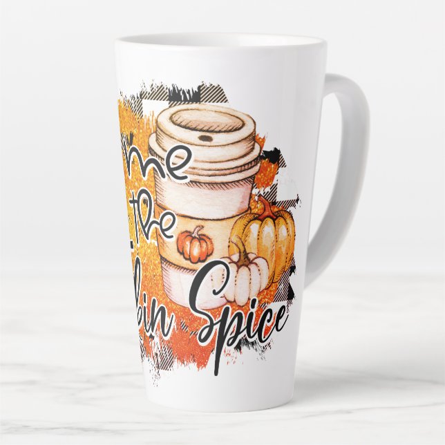 Gib mir den ganzen Kürbisgewürz | ERNTEDANK Milchtasse (Rechte Ecke)