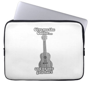 Gib mir die Gitarre, und niemand wird verletzt. B Laptopschutzhülle
