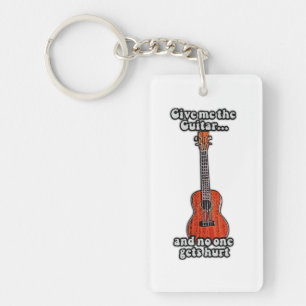 Gib mir die Gitarre und niemand wird verletzt bunt Schlüsselanhänger