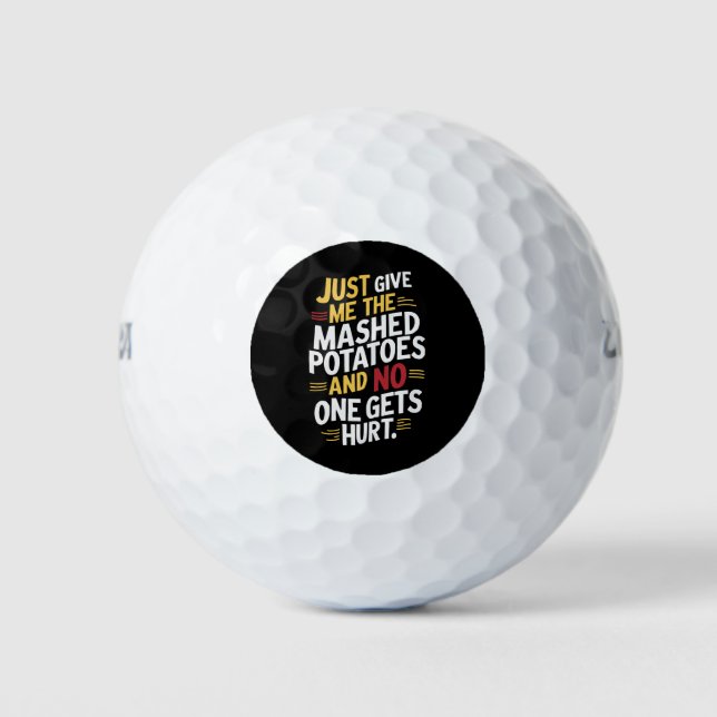 Gib mir einfach den Erntedank mit Kartoffelpüree. Golfball (Vorderseite)