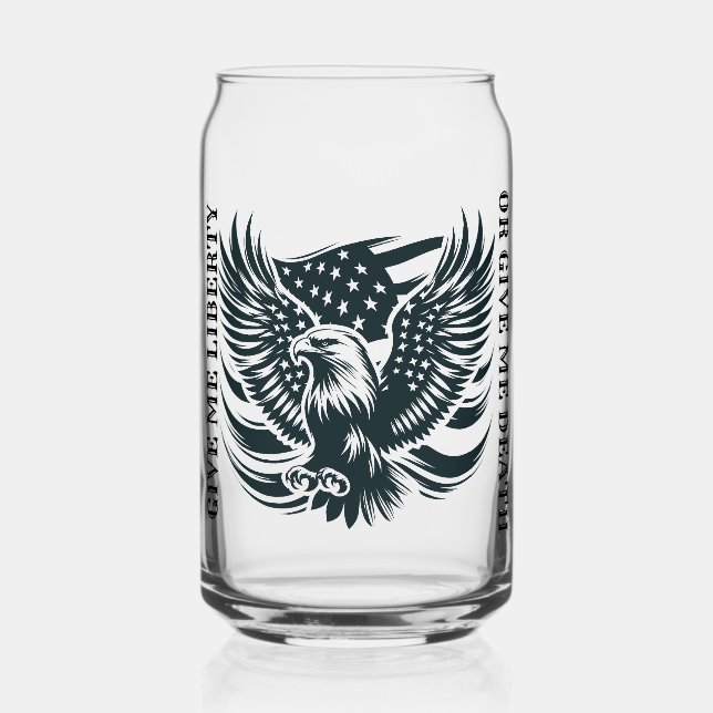 Gib mir Freiheit oder gib mir das Design des Todes Dosenglas (Vorderseite)