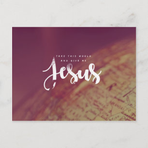 Gib mir Jesus Postkarte