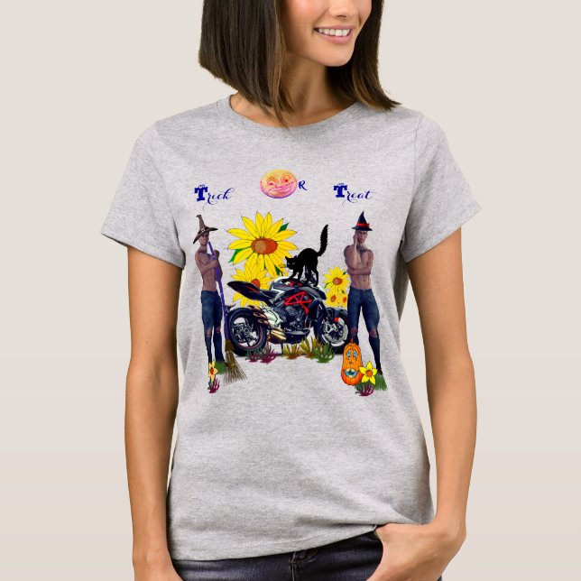 Gib mir Leckereien Halloween T-Shirt (Vorderseite)