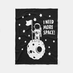 Gib mir mehr Platz Lustiger Astronaut Mond Stern H Fleecedecke