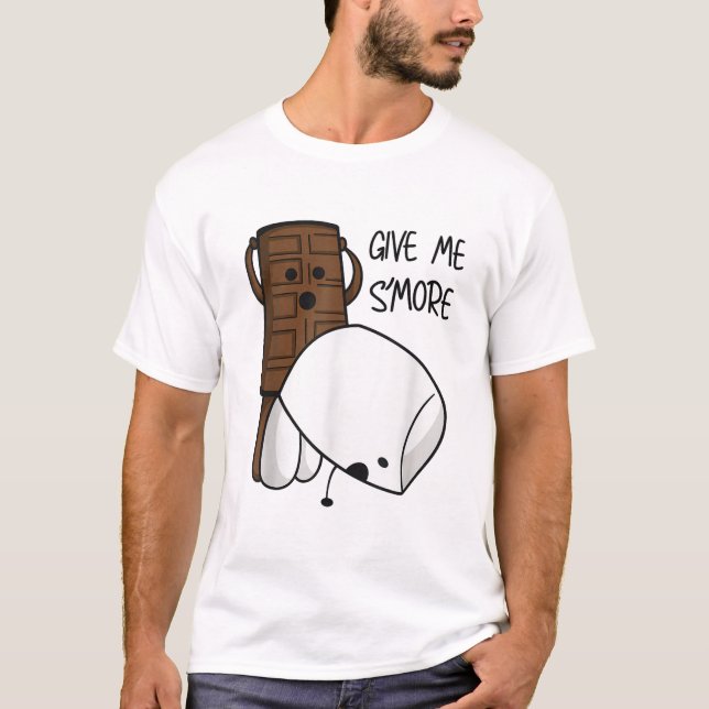 Gib mir mehr Schokolade Lustig T-Shirt (Vorderseite)