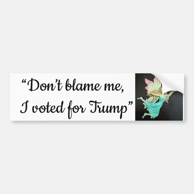 "Gib mir nicht die Schuld, ich habe für Trump gest Autoaufkleber (Vorne)