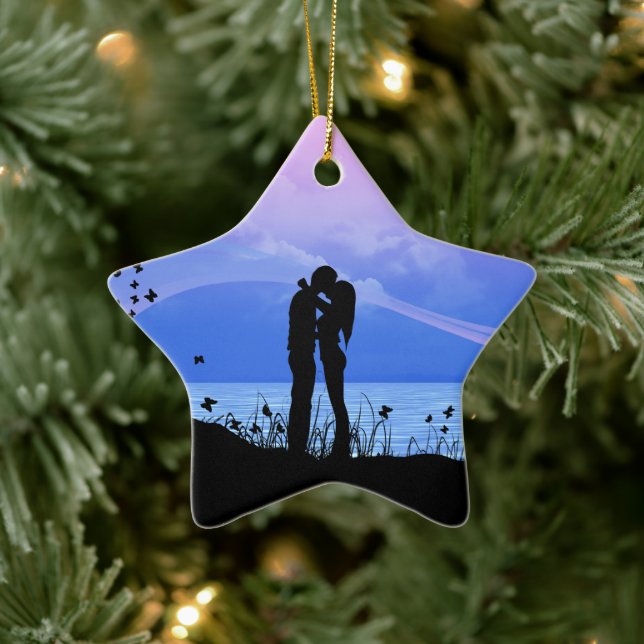 Gib mir Schmetterlinge Keramik Ornament (Baum)