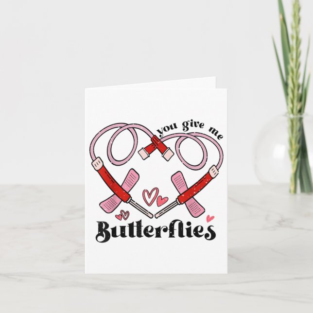 Gib mir Schmetterlinge Phlebotomist Pbt Valentine Karte (Vorderseite)