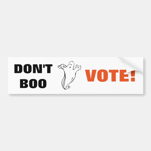 Gib nicht Boo an zu wählen! - 1 AUTOAUFKLEBER (Vorne)