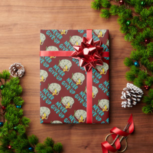 Gib nie auf geschenkpapier
