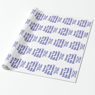 Gib nie auf geschenkpapier