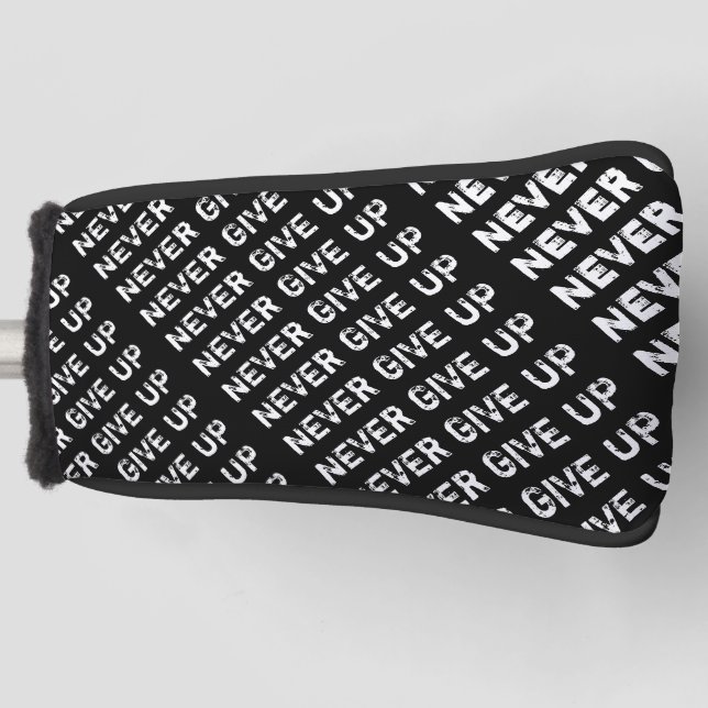Gib nie auf golf headcover (Vorderseite)