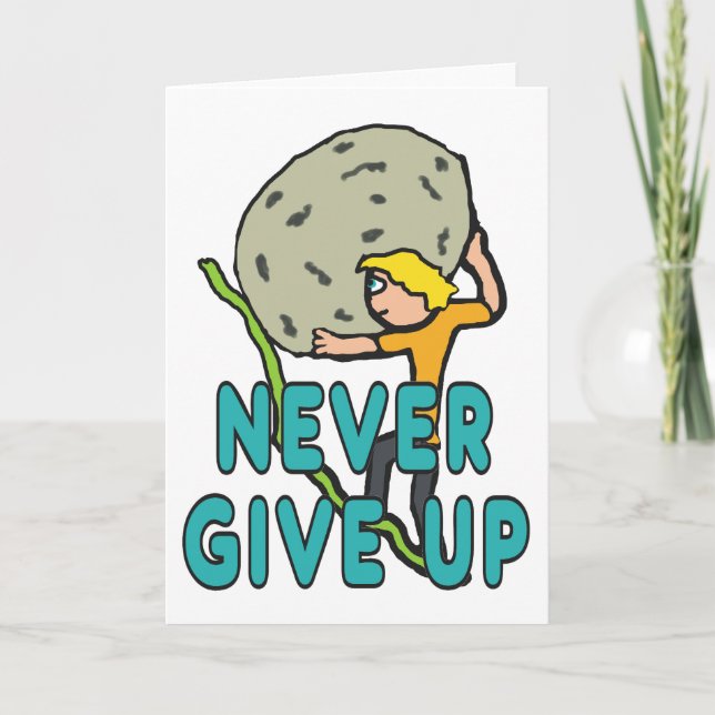 Gib nie auf karte (Vorderseite)