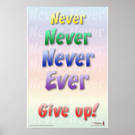 Gib nie auf poster