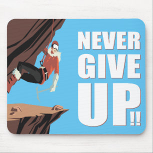 Gib nie auf! Rock Climbing Mousepad