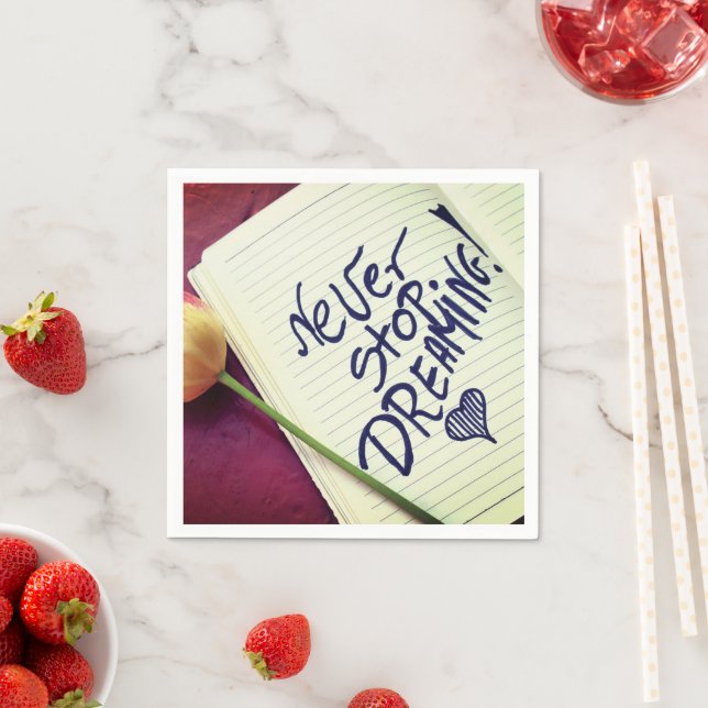 Gib nie auf serviette (Beispiel)