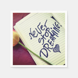 Gib nie auf serviette