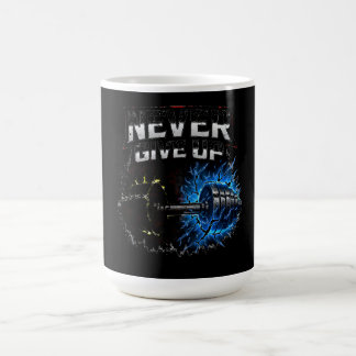 Gib niemals auf – Fitnessstudio-Motivation zur Bel Kaffeetasse