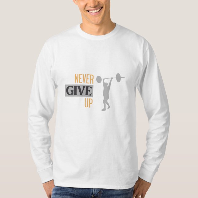 Gib niemals den langsamen T - Shirt auf (Vorderseite)