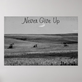 Gib niemals motivierend Poster auf