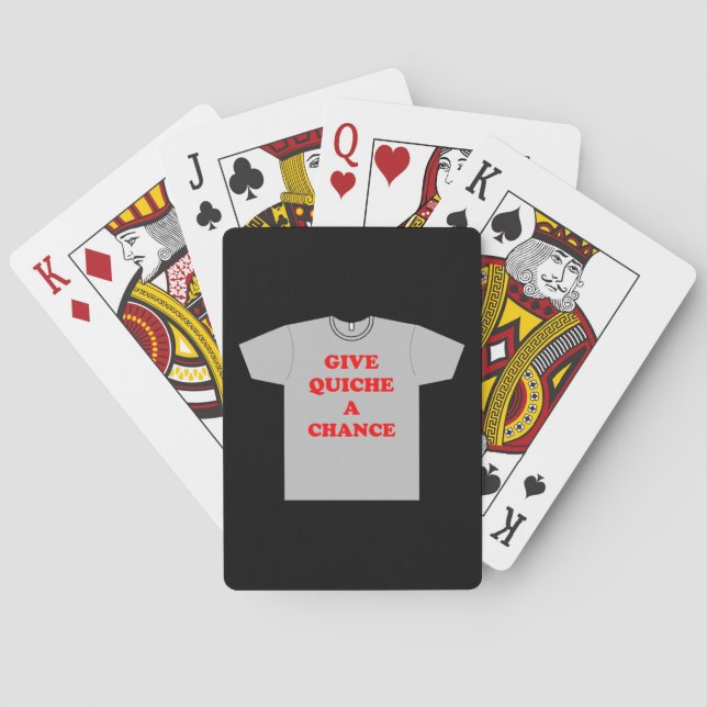 'Gib Quiche eine Chance' Spielkarten (Rückseite)