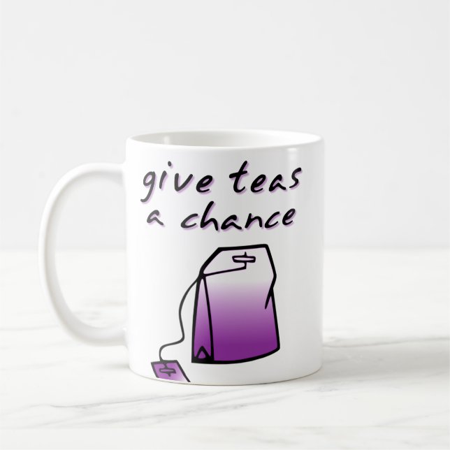 Gib Tees A Chance Funny Mug Spaß Kaffeetasse (Links)