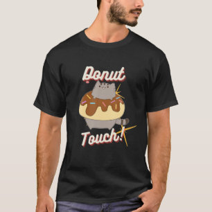 Gib Touch! - Niedliche Funny Cat Inside Donut T-Shirt