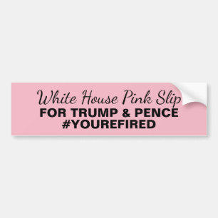 Gib Trump Pence einen rosa Schlupf, der sich der A Autoaufkleber