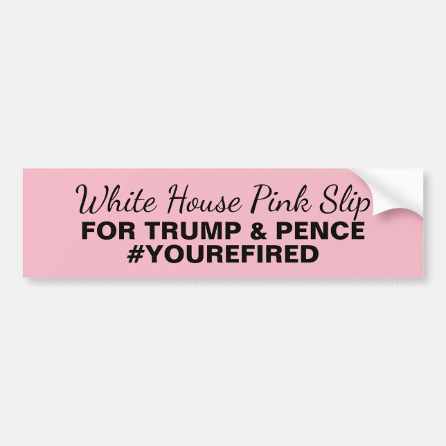 Gib Trump Pence einen rosa Schlupf, der sich der A Autoaufkleber (Vorne)