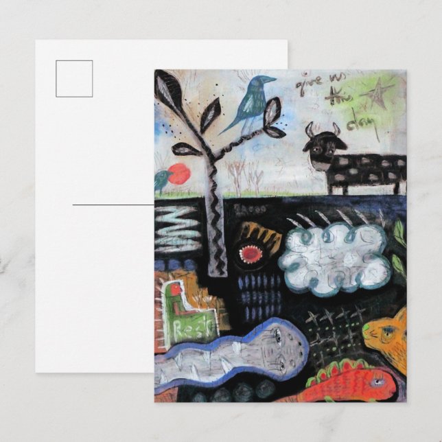 Gib uns heute postkarte (Vorne/Hinten)