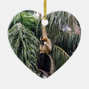 Gibbon-Affe hängt einfach nur herum, Keramik Ornament