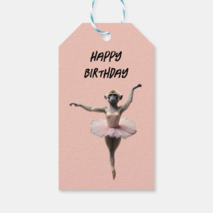 Gibbon-Affen-Ballett-Tänzer in einem Tutu, Geschenkanhänger