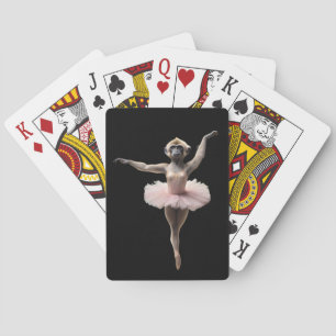 Gibbon-Affen-Ballett-Tänzer in einem Tutu, Spielkarten