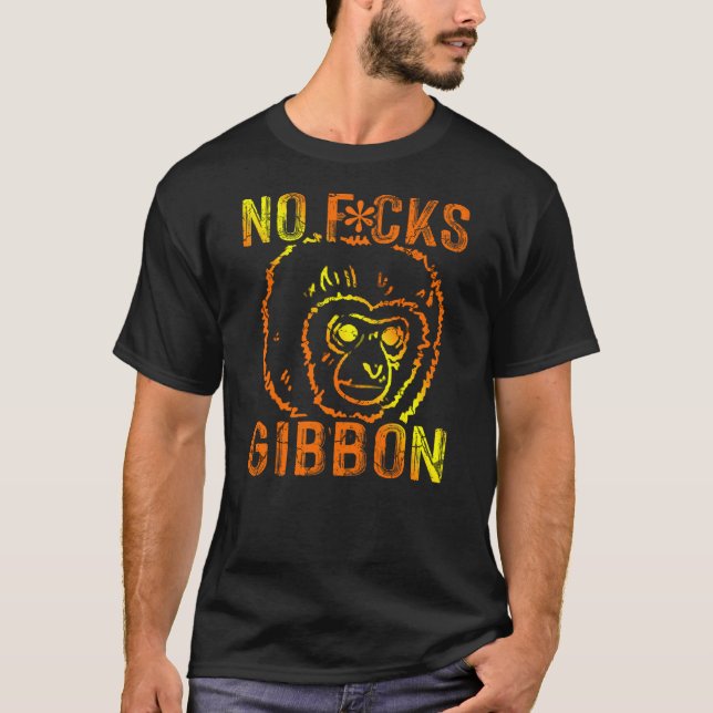 Gibbon Ape Monkey Funny T-Shirt (Vorderseite)